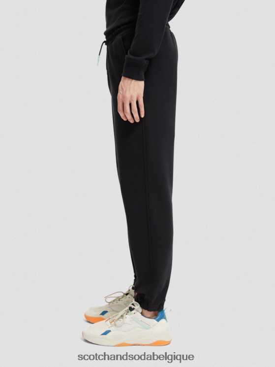 vêtements Scotch & Soda pantalon de survêtement en coton biologique- Scotch and Soda outlet noir 6BZRBF208