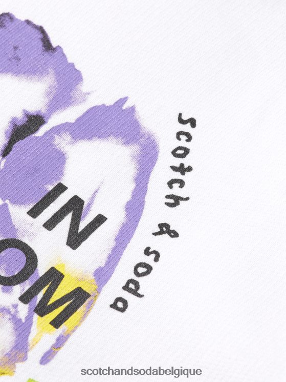 vêtements Scotch & Soda sweat ample en coton biologique- Scotch and Soda Liﾨﾨge blanc 6BZRBF186