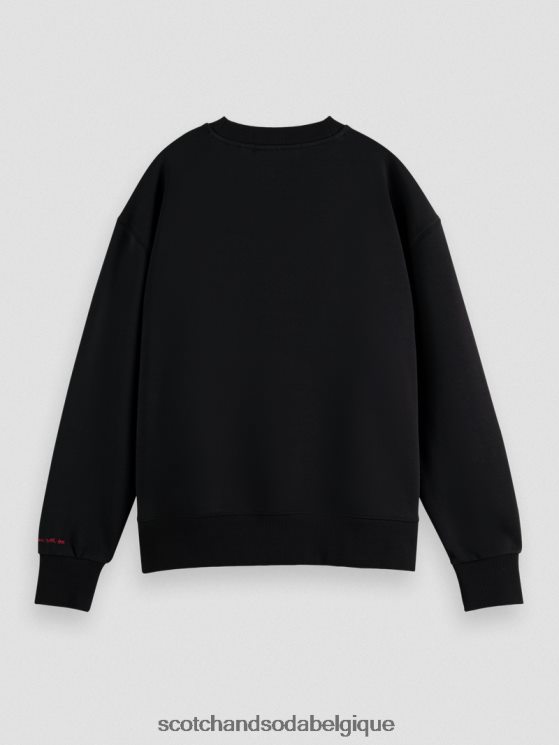 vêtements Scotch & Soda sweat ample à motif artistique vintage- Scotch and Soda Liﾨﾨge noir 6BZRBF204