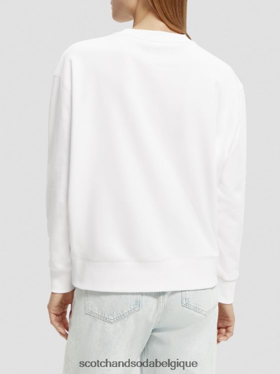 vêtements Scotch & Soda sweat ample à motif artistique vintage- Scotch and Soda parfum blanc 6BZRBF205