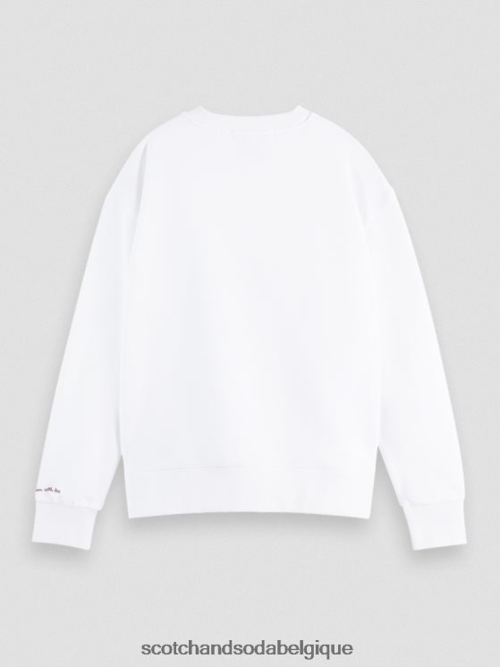 vêtements Scotch & Soda sweat ample à motif artistique vintage- Scotch and Soda parfum blanc 6BZRBF205