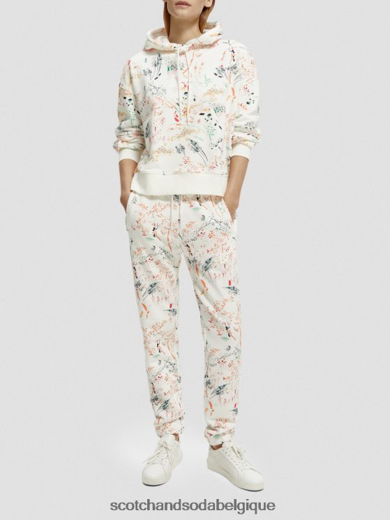 vêtements Scotch & Soda sweat à capuche ample en maille- Scotch and Soda Liﾨﾨge blanc plus sauvage 6BZRBF177