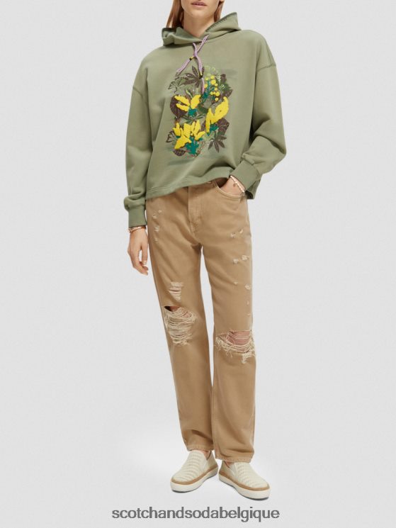 vêtements Scotch & Soda sweat à capuche ample à motif artistique- Scotch and Soda parfum armée 6BZRBF214