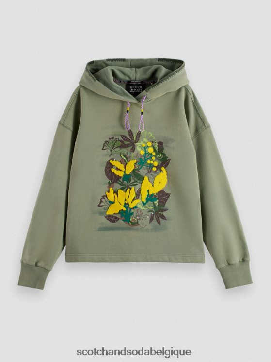 vêtements Scotch & Soda sweat à capuche ample à motif artistique- Scotch and Soda parfum armée 6BZRBF214