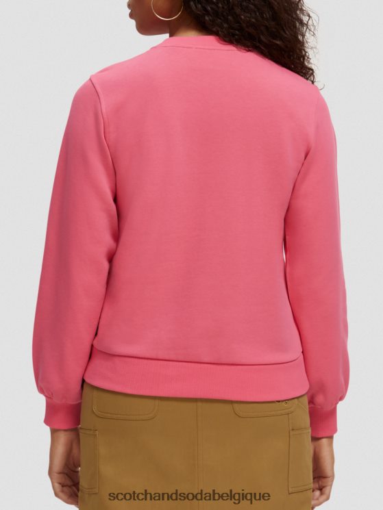vêtements Scotch & Soda sweat à capuche avec motif artistique- Scotch and Soda shop online punch rose 6BZRBF215