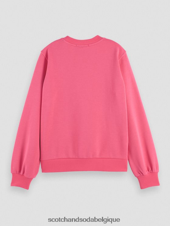 vêtements Scotch & Soda sweat à capuche avec motif artistique- Scotch and Soda shop online punch rose 6BZRBF215