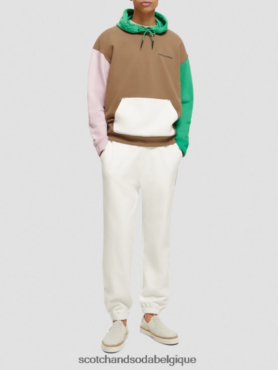 vêtements Scotch & Soda sweat à capuche color block- Scotch and Soda outlet combiner un 6BZRBF226