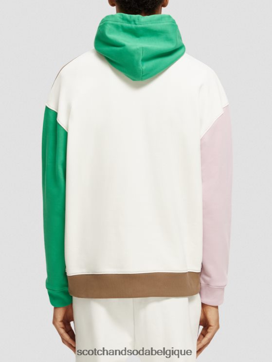vêtements Scotch & Soda sweat à capuche color block- Scotch and Soda outlet combiner un 6BZRBF226