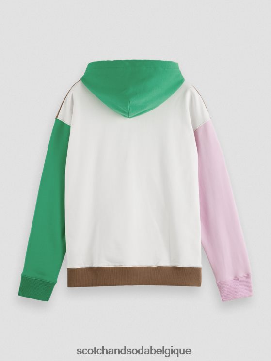 vêtements Scotch & Soda sweat à capuche color block- Scotch and Soda outlet combiner un 6BZRBF226
