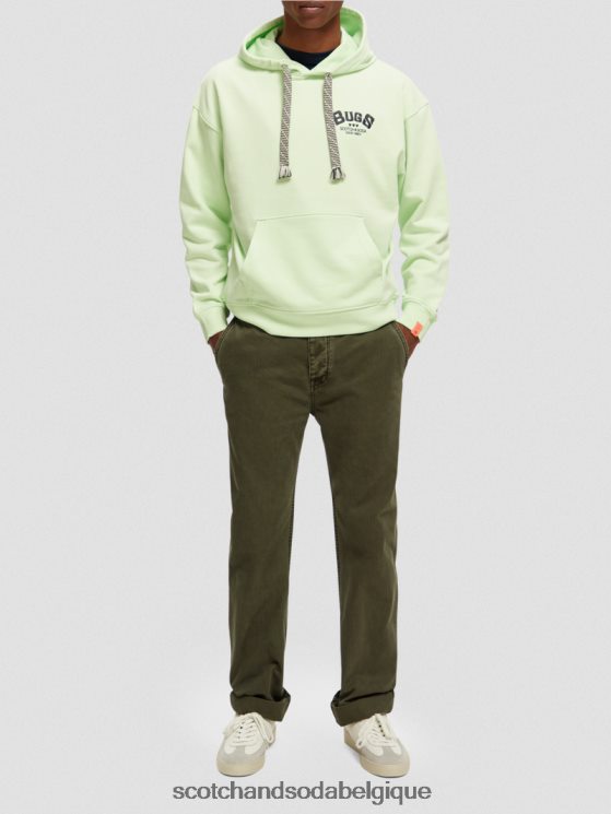 vêtements Scotch & Soda sweat à capuche en coton biologique à motif looney tunes- Scotch and Soda femme citron vert 6BZRBF203