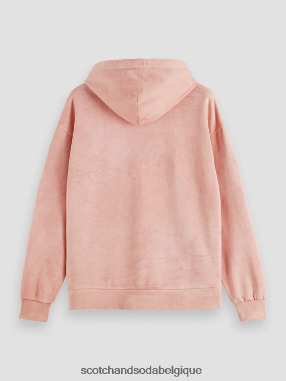 vêtements Scotch & Soda sweat à capuche teint en plantes- Scotch and Soda shop near me flamant 6BZRBF225
