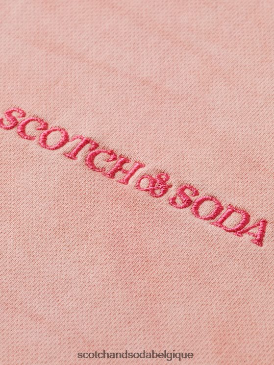 vêtements Scotch & Soda sweat à capuche teint en plantes- Scotch and Soda shop near me flamant 6BZRBF225