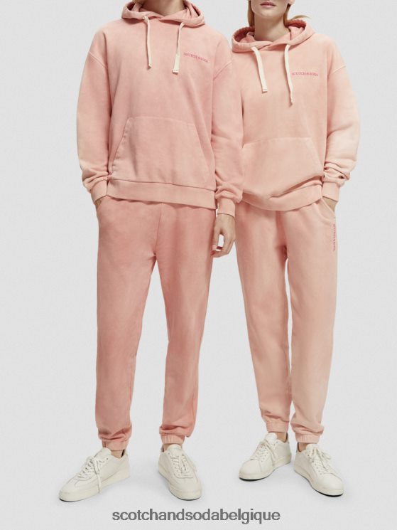 vêtements Scotch & Soda sweat à capuche teint en plantes- Scotch and Soda shop near me flamant 6BZRBF225