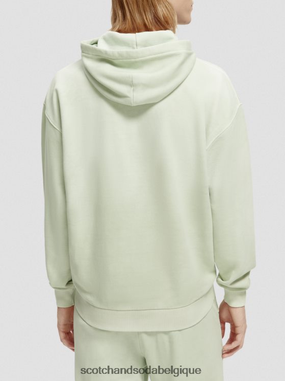 vêtements Scotch & Soda sweat à capuche teint en plantes- Scotch and Soda shop online menthe 6BZRBF224