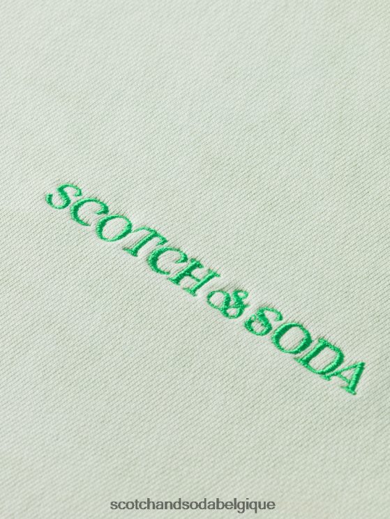vêtements Scotch & Soda sweat à capuche teint en plantes- Scotch and Soda shop online menthe 6BZRBF224