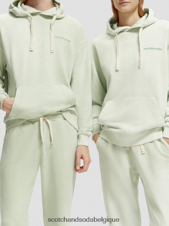 vêtements Scotch & Soda sweat à capuche teint en plantes- Scotch and Soda shop online menthe 6BZRBF224