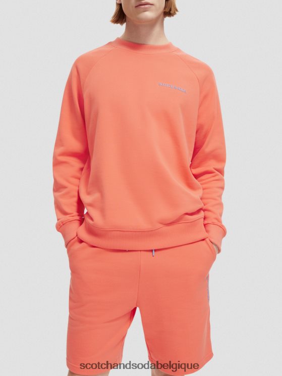 vêtements Scotch & Soda sweat à col rond en coton biologique- Scotch and Soda Liﾨﾨge hibiscus 6BZRBF195