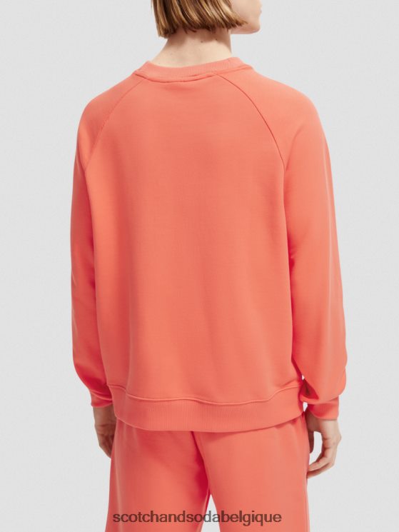 vêtements Scotch & Soda sweat à col rond en coton biologique- Scotch and Soda Liﾨﾨge hibiscus 6BZRBF195