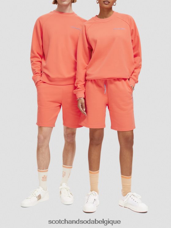 vêtements Scotch & Soda sweat à col rond en coton biologique- Scotch and Soda Liﾨﾨge hibiscus 6BZRBF195