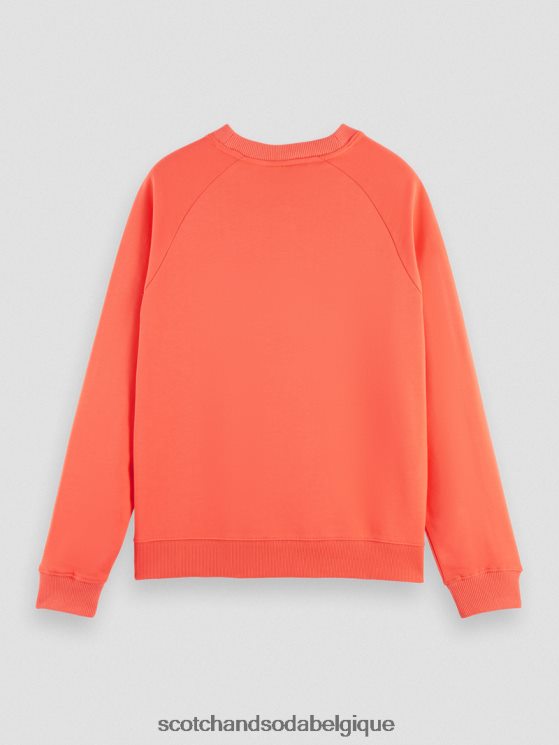 vêtements Scotch & Soda sweat à col rond en coton biologique- Scotch and Soda Liﾨﾨge hibiscus 6BZRBF195