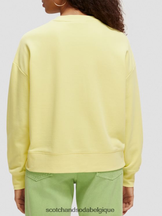 vêtements Scotch & Soda sweat-shirt ample à col ras du cou- Scotch and Soda Belgique Popcorn 6BZRBF218