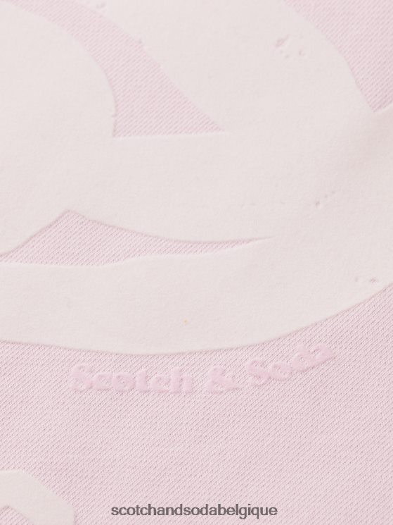 vêtements Scotch & Soda sweat-shirt court ample à col cheminée- Scotch and Soda outlet lavande 6BZRBF199