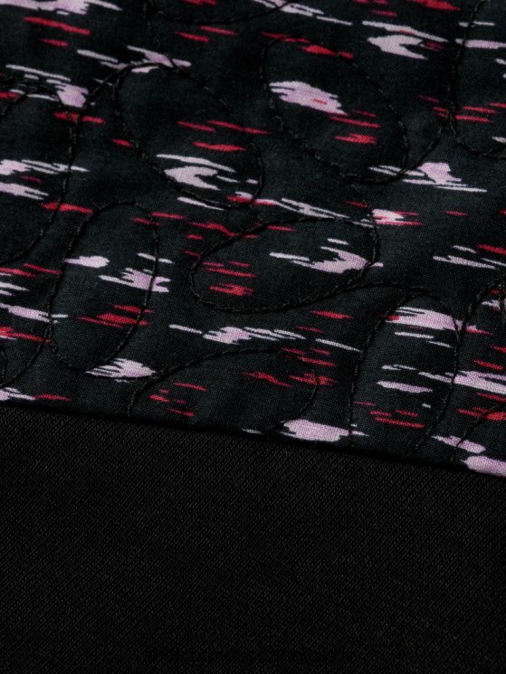 vêtements Scotch & Soda sweat-shirt à empiècement matelassé coupe décontractée- Scotch and Soda Bruxelles noir 6BZRBF210