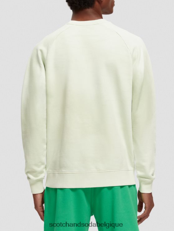 vêtements Scotch & Soda sweat-shirt en coton biologique teint en plante- Scotch and Soda Liﾨﾨge menthe 6BZRBF222