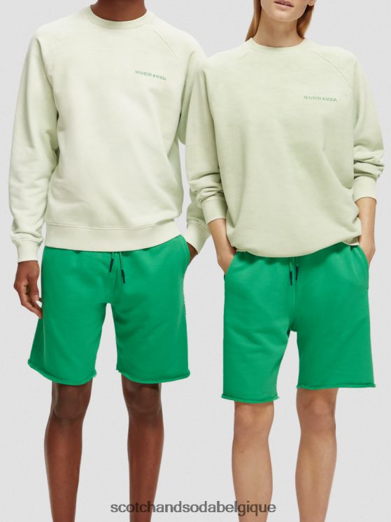 vêtements Scotch & Soda sweat-shirt en coton biologique teint en plante- Scotch and Soda Liﾨﾨge menthe 6BZRBF222