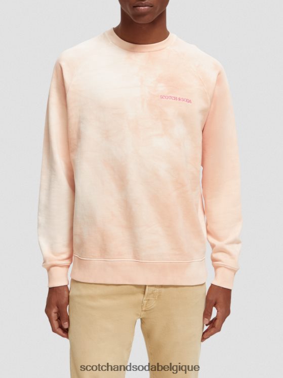 vêtements Scotch & Soda sweat-shirt en coton biologique teint en plante- Scotch and Soda parfum flamant 6BZRBF223