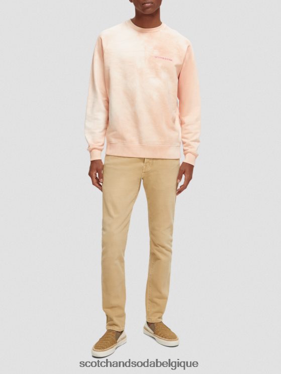 vêtements Scotch & Soda sweat-shirt en coton biologique teint en plante- Scotch and Soda parfum flamant 6BZRBF223