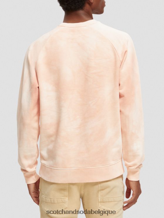 vêtements Scotch & Soda sweat-shirt en coton biologique teint en plante- Scotch and Soda parfum flamant 6BZRBF223