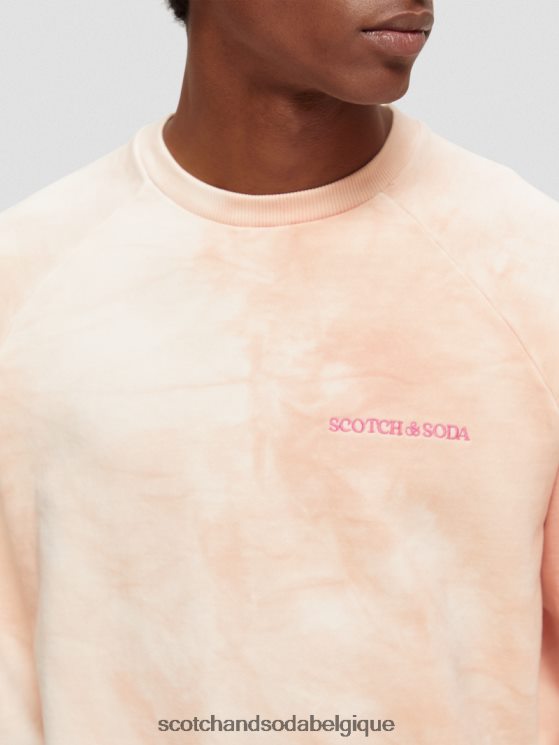 vêtements Scotch & Soda sweat-shirt en coton biologique teint en plante- Scotch and Soda parfum flamant 6BZRBF223