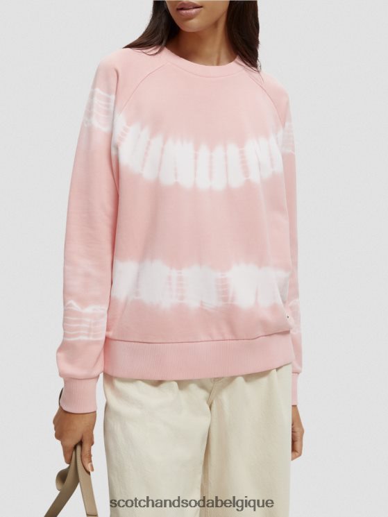 vêtements Scotch & Soda sweat-shirt tie-dye coupe décontractée- Scotch and Soda Bruxelles rose 6BZRBF228