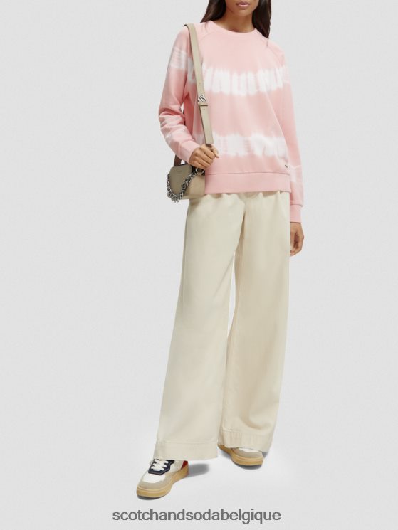 vêtements Scotch & Soda sweat-shirt tie-dye coupe décontractée- Scotch and Soda Bruxelles rose 6BZRBF228