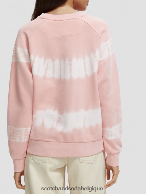 vêtements Scotch & Soda sweat-shirt tie-dye coupe décontractée- Scotch and Soda Bruxelles rose 6BZRBF228