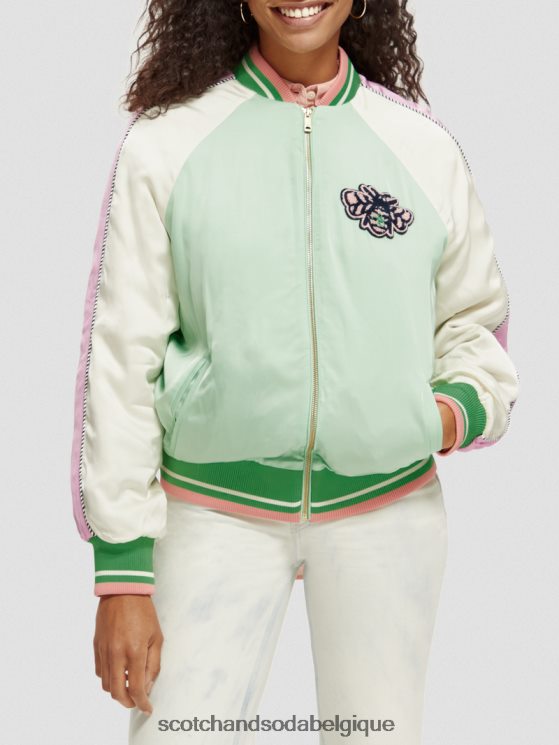 vêtements Scotch & Soda blouson aviateur- Scotch and Soda Bruxelles perruche brillante 6BZRBF147