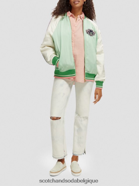 vêtements Scotch & Soda blouson aviateur- Scotch and Soda Bruxelles perruche brillante 6BZRBF147