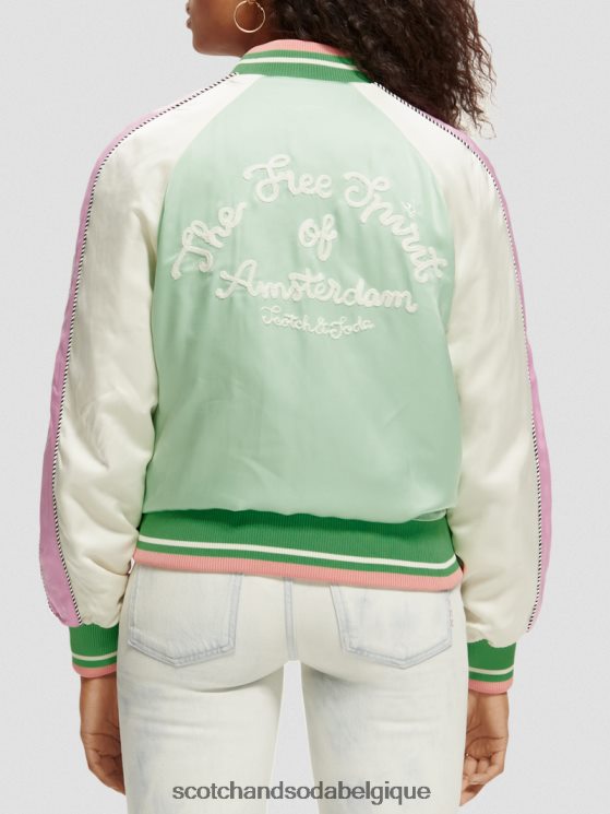 vêtements Scotch & Soda blouson aviateur- Scotch and Soda Bruxelles perruche brillante 6BZRBF147