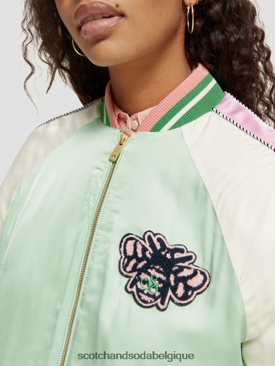 vêtements Scotch & Soda blouson aviateur- Scotch and Soda Bruxelles perruche brillante 6BZRBF147