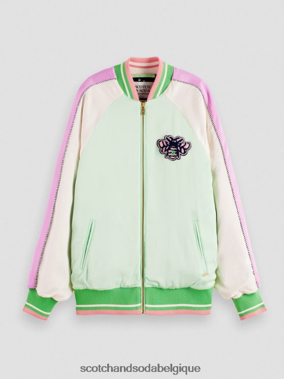 vêtements Scotch & Soda blouson aviateur- Scotch and Soda Bruxelles perruche brillante 6BZRBF147