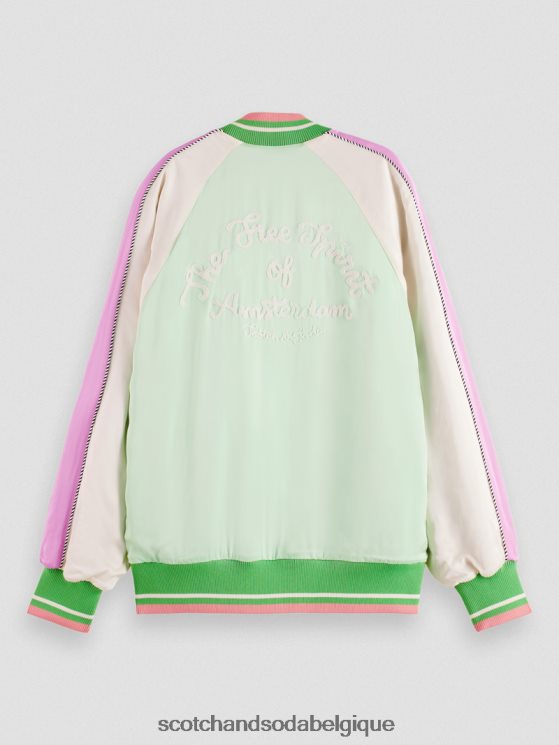 vêtements Scotch & Soda blouson aviateur- Scotch and Soda Bruxelles perruche brillante 6BZRBF147