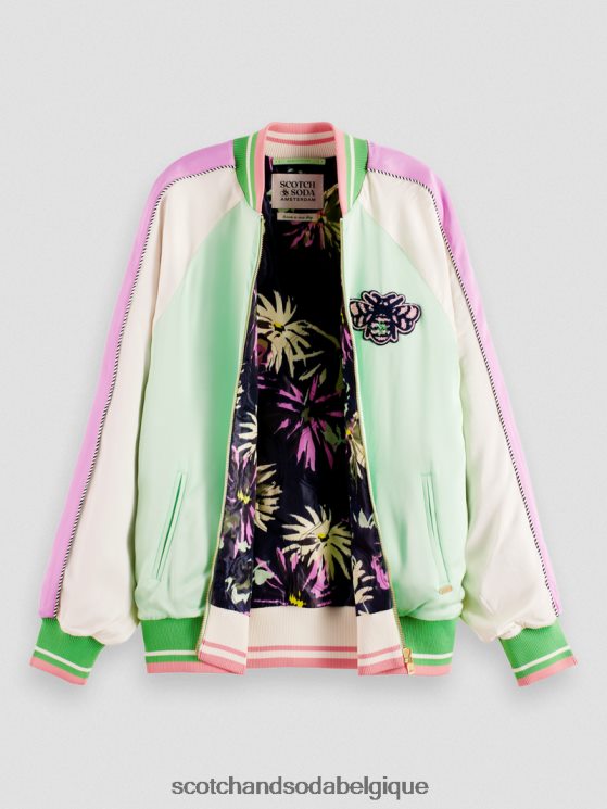vêtements Scotch & Soda blouson aviateur- Scotch and Soda Bruxelles perruche brillante 6BZRBF147
