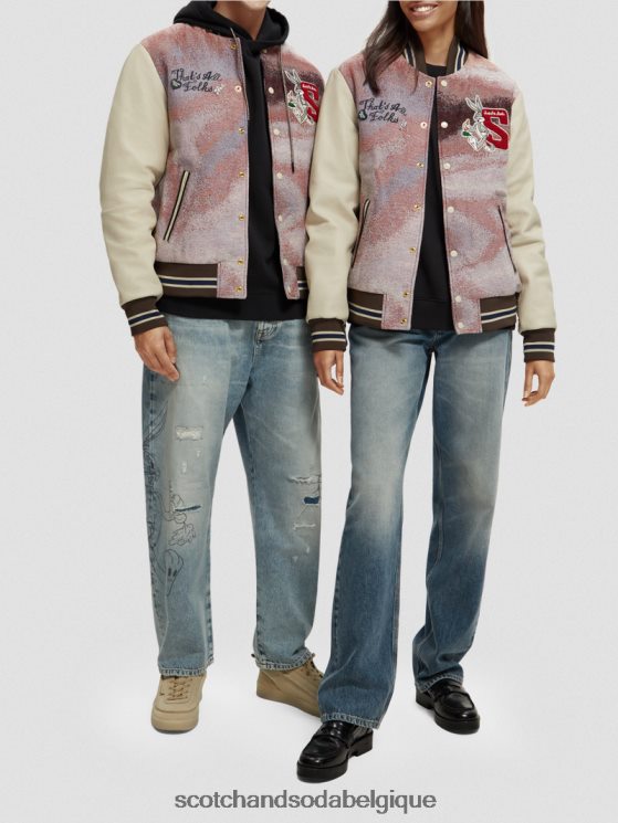 vêtements Scotch & Soda blouson aviateur looney tunes- Scotch and Soda femme combiner un 6BZRBF131