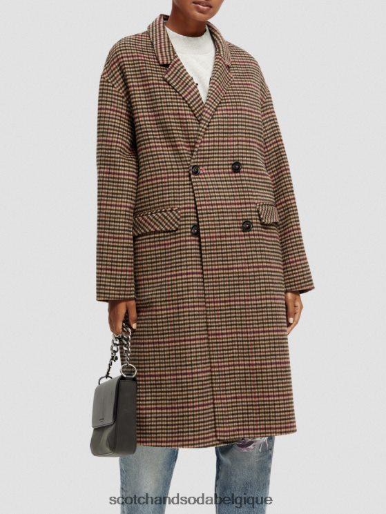 vêtements Scotch & Soda manteau à double boutonnage en laine mélangée- Scotch and Soda Liﾨﾨge pop du patrimoine 6BZRBF141