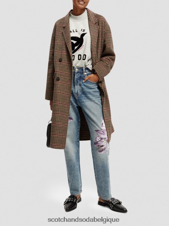 vêtements Scotch & Soda manteau à double boutonnage en laine mélangée- Scotch and Soda Liﾨﾨge pop du patrimoine 6BZRBF141