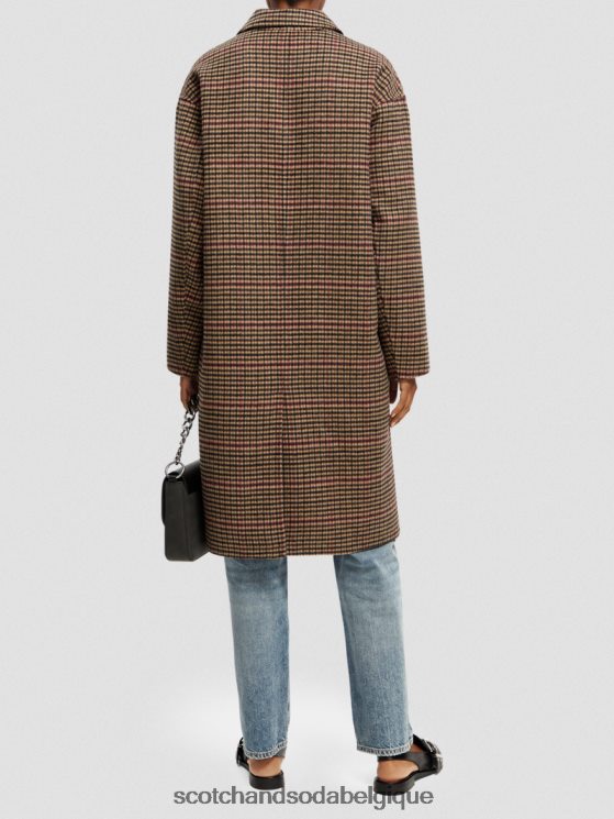 vêtements Scotch & Soda manteau à double boutonnage en laine mélangée- Scotch and Soda Liﾨﾨge pop du patrimoine 6BZRBF141