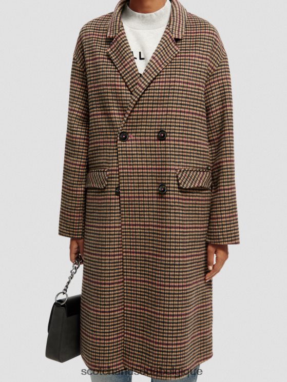vêtements Scotch & Soda manteau à double boutonnage en laine mélangée- Scotch and Soda Liﾨﾨge pop du patrimoine 6BZRBF141