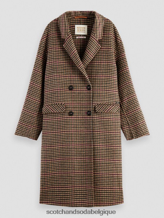 vêtements Scotch & Soda manteau à double boutonnage en laine mélangée- Scotch and Soda Liﾨﾨge pop du patrimoine 6BZRBF141