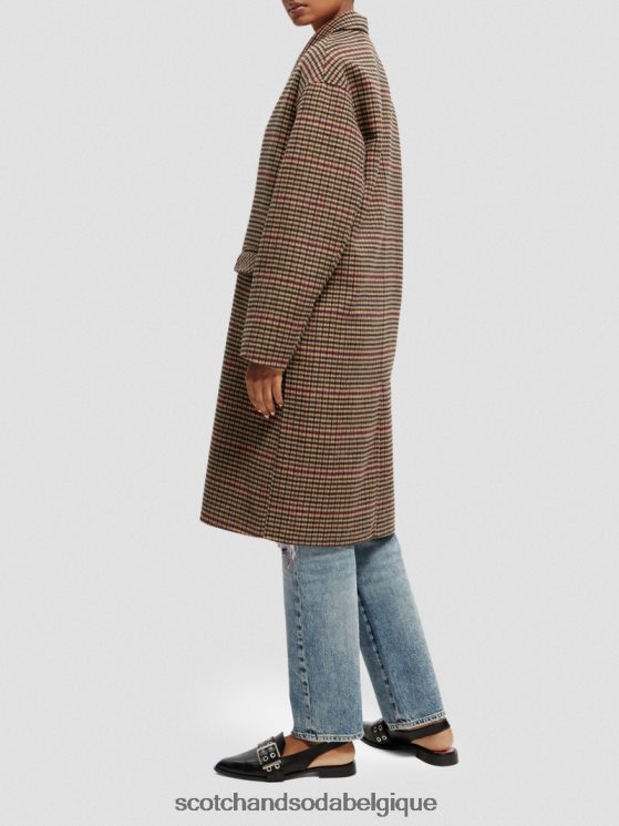 vêtements Scotch & Soda manteau à double boutonnage en laine mélangée- Scotch and Soda Liﾨﾨge pop du patrimoine 6BZRBF141